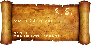 Kozma Sámson névjegykártya